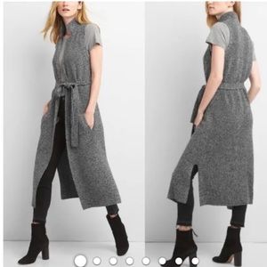 NBW GAP MERINO EXTRA FINE WOOL COTTON MIX MARLED SWEATER DUSTER